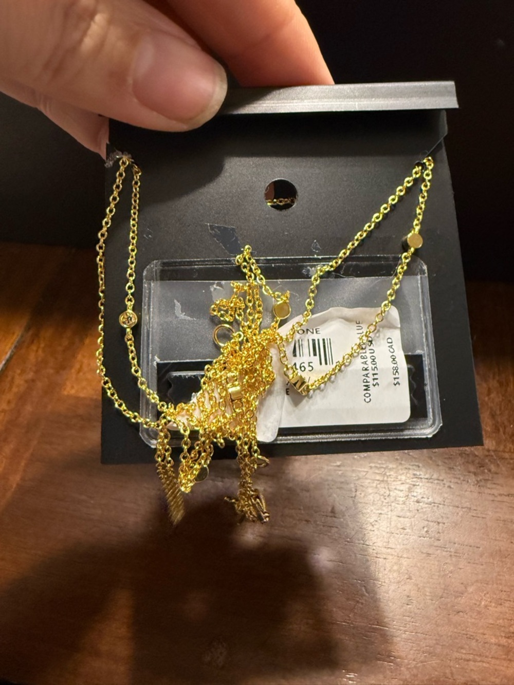 NEW Coach New York Gold Tone Triple Daisy Flower Crystal Layered Necklace 16"+2" - Picture 3 of 5